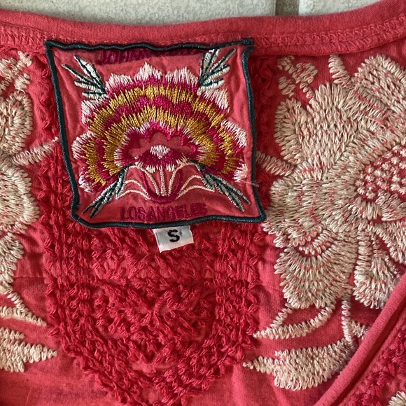 Johnny Was Camille Embroidered Knit Drape Top Size Small - Picture 3 of 8